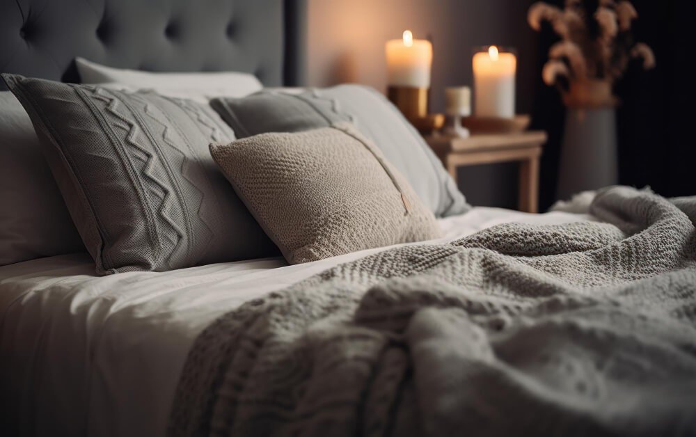 Candlelit bedroom — grief and sleepless nights after loss